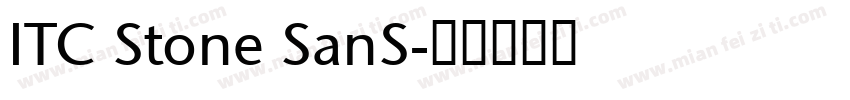 ITC Stone SanS字体转换